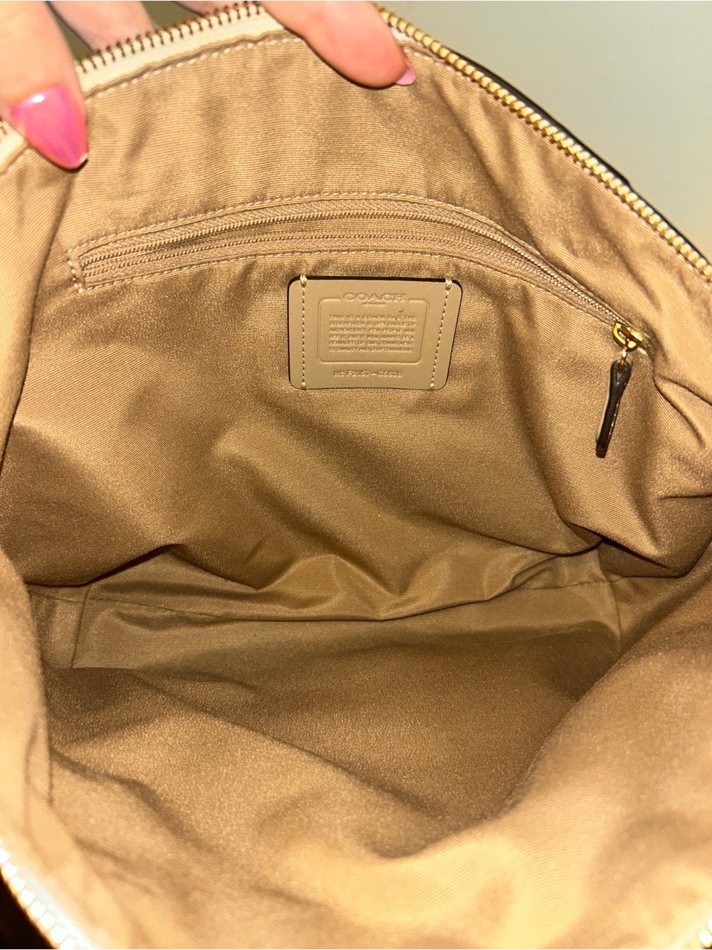 Coach Cream Prarie Leather Satchel with floral print - Picture 3 of 4